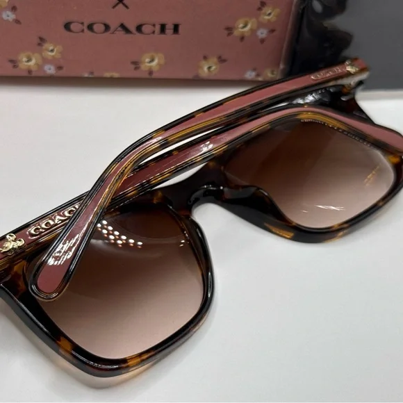Coach Disney Mickey Mouse HC8374U-512013(CH561 Tortoise Pink 51mm Sunglasses - Picture 7 of 11